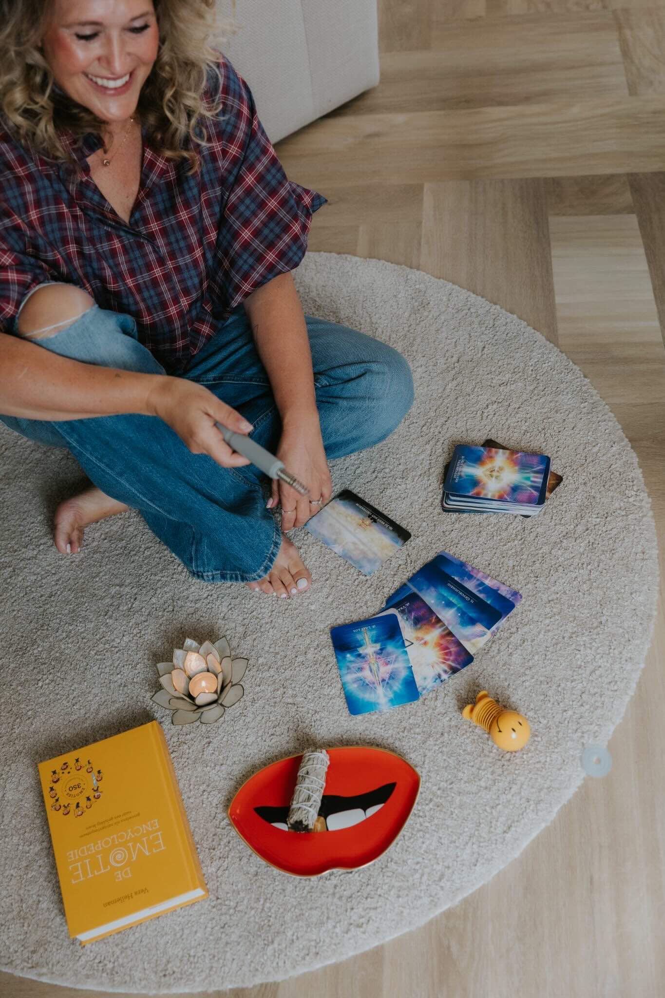 NEI-kaarten en biosensor tijdens een sessie bij DNTLbar